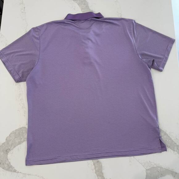 Grand Slam Polo Golf Shirt Mens Size XXL Purple Striped Short Sleeve Performance - Picture 6 of 6
